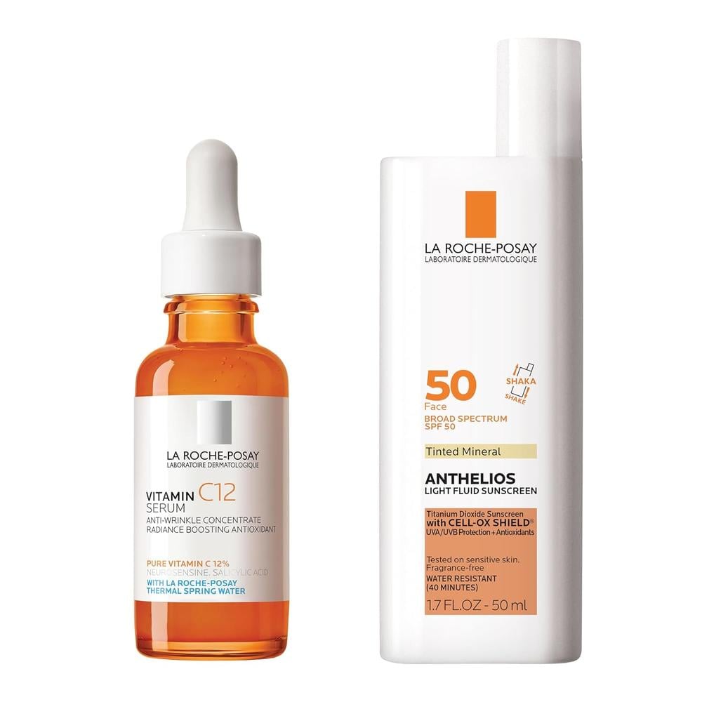 SET LA ROCHE-POSAY PURE VITAMINA C 12 SÉRUM 1 OZ / 30 ML + ANTHELIOS DIOXIDE MINERAL 1.7 / 50 ML - 1