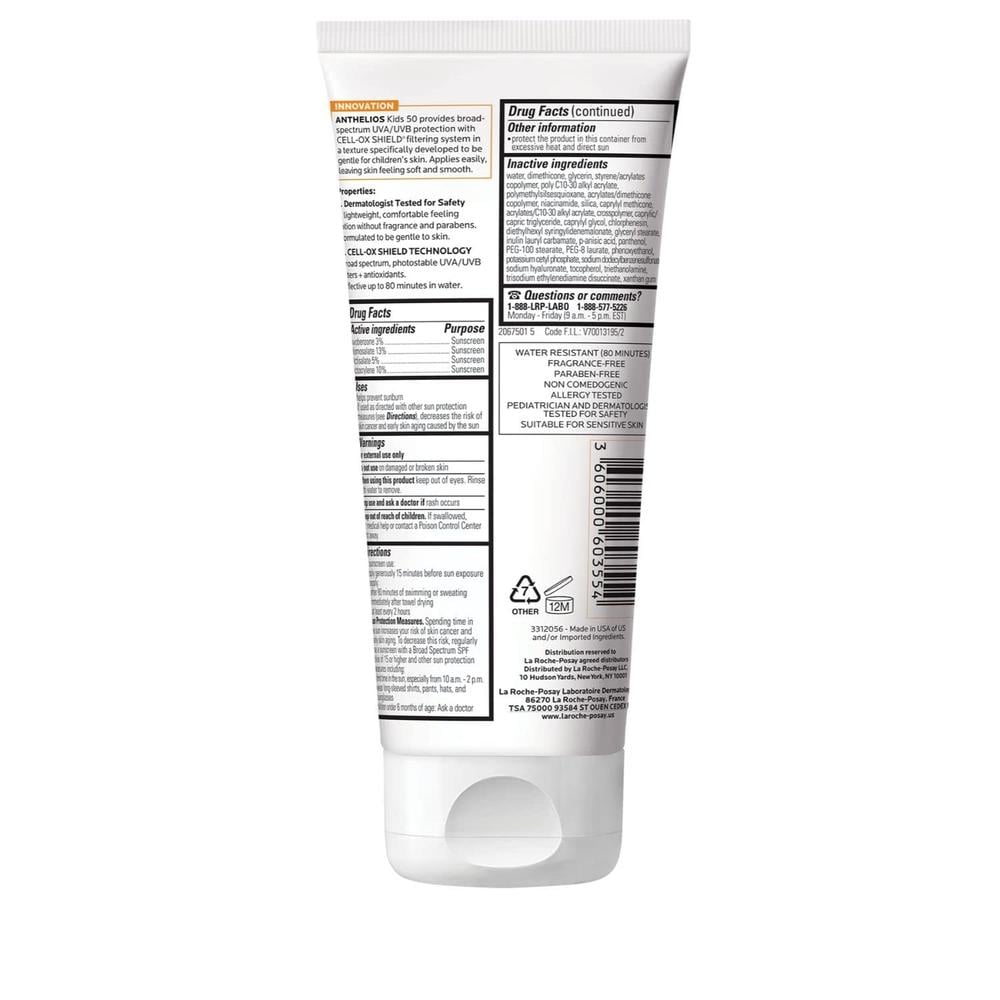 PROTECTOR SOLAR KIDS LOCIÓN SPF 50 ANTHELIOS LA ROCHE-POSAY 6.7 OZ / 200 ML - 2
