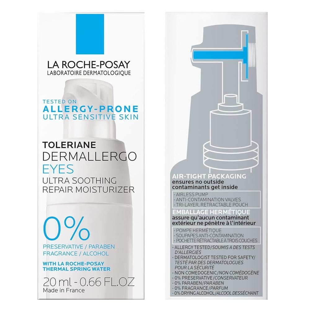 CONTORNO DE OJOS REPARADOR TOLERIANE DERMALLERGO LA ROCHE-POSAY 0.66 OZ / 20 ML - 2
