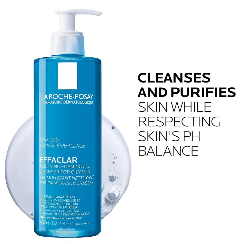 PACK 2 LA ROCHE-POSAY EFFACLAR GEL LIMPIADOR PURIFICANTE 13.5 OZ / 400 ML - 3