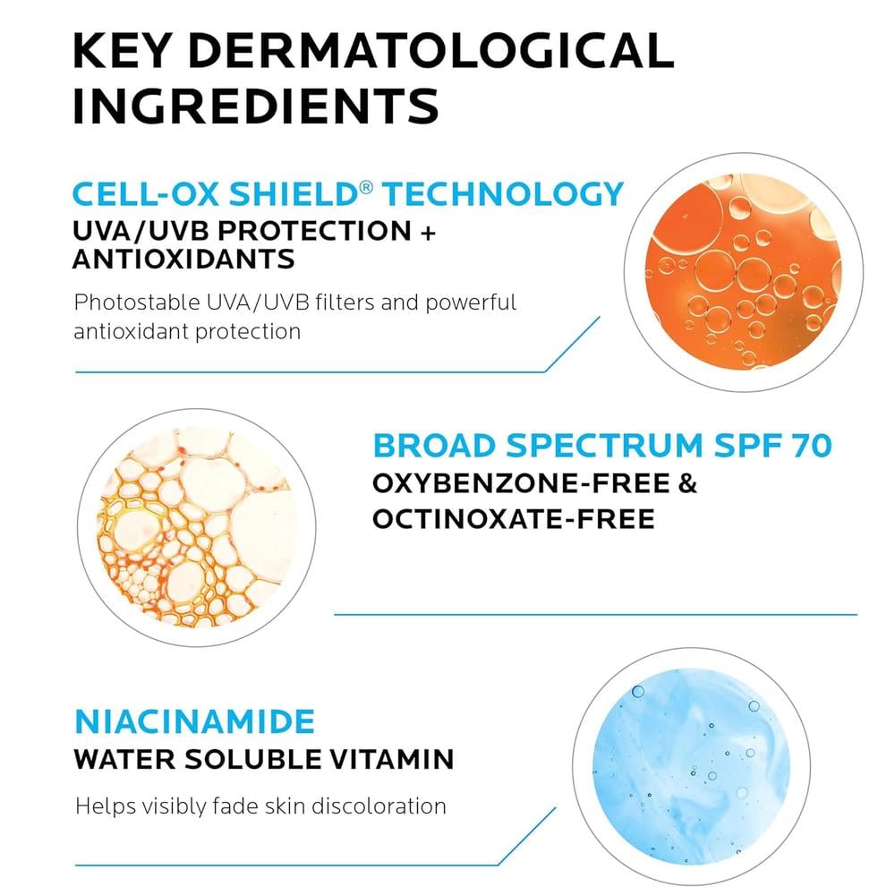 CREMA FACIAL HIDRATANTE SPF 70 UV CORRECT ANTHELIOS LA ROCHE-POSAY 1.7 OZ / 50 ML - 3