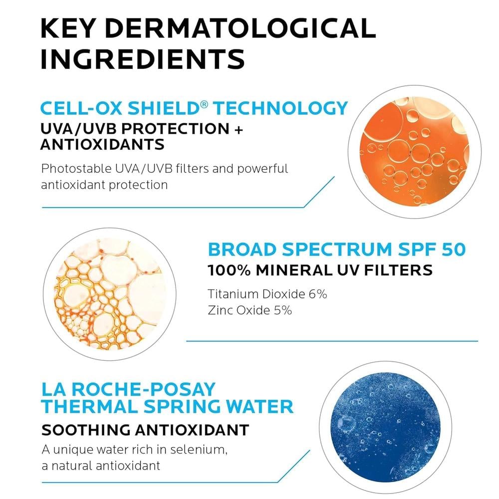 PROTECTOR SOLAR FACIAL FLUIDO SPF 40 ANTHELIOS MINERAL LA ROCHE-POSAY 1.7 OZ / 50 ML - 5