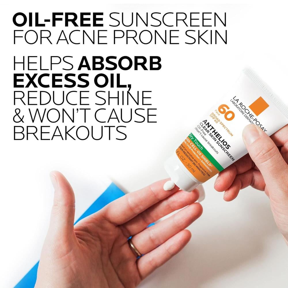 PROTECTOR SOLAR FACIAL SPF 60 CLEAR SKIN ANTHELIOS LA ROCHE-POSAY 1.7 OZ / 50 ML - 3