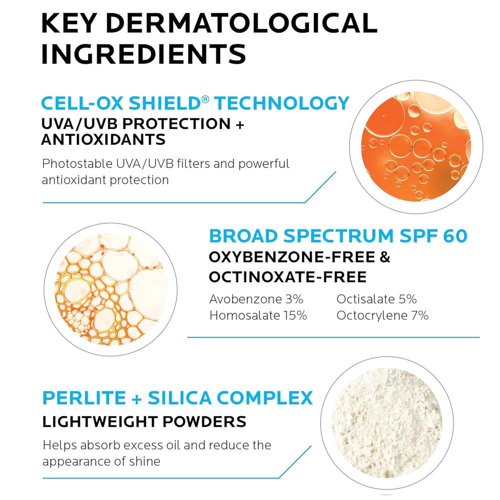 PROTECTOR SOLAR FACIAL SPF 60 CLEAR SKIN ANTHELIOS LA ROCHE-POSAY 1.7 OZ / 50 ML - 5