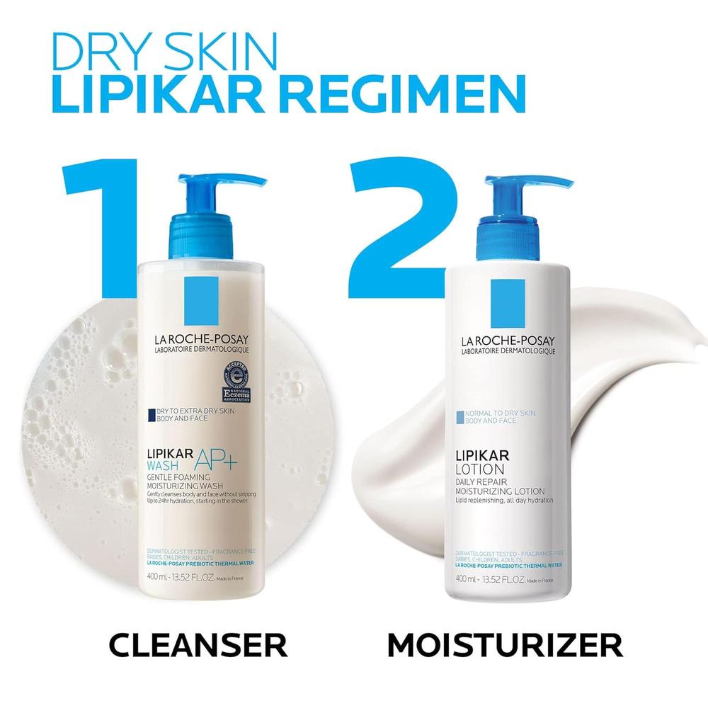 LOCIÓN CORPORAL HIDRATANTE PIEL SECA LIPIKAR LA ROCHE-POSAY 13.5 OZ / 400 ML - 6