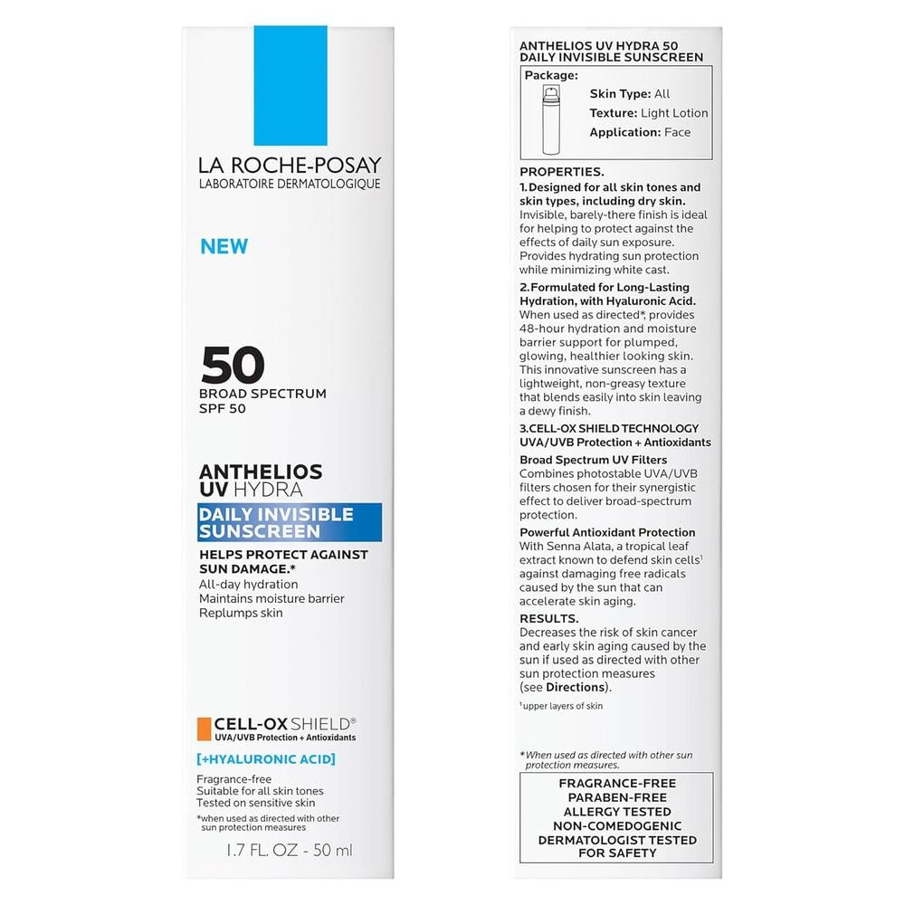 PROTECTOR SOLAR FACIAL SPF 50 UV ANTHELIOS LA ROCHE-POSAY 1.7 OZ / 50 ML - 4