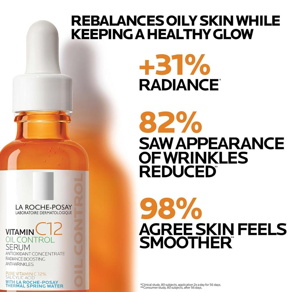 SÉRUM FACIAL ILUMINADOR VITAMINA C12 LA ROCHE-POSAY 1 OZ / 30 ML - 6