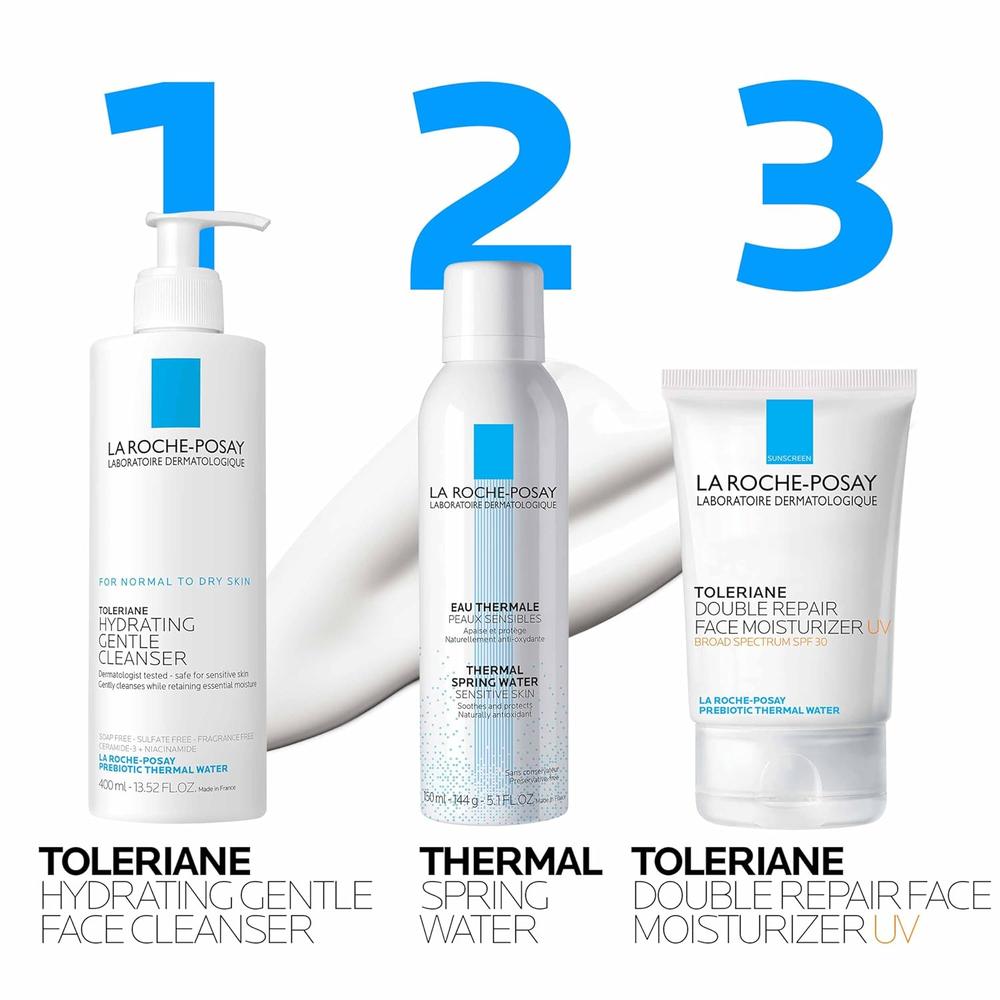 CREMA FACIAL HIDRATANTE SPF 30 TOLERIANE DOUBLE REPAIR UV LA ROCHE-POSAY 2.5 OZ / 75 ML - 6