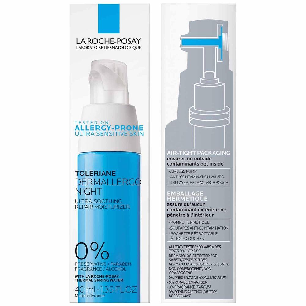 CREMA DE NOCHE HIDRATANTE TOLERIANE DERMALLERGO LA ROCHE-POSAY 1.35 OZ / 40 ML - 2