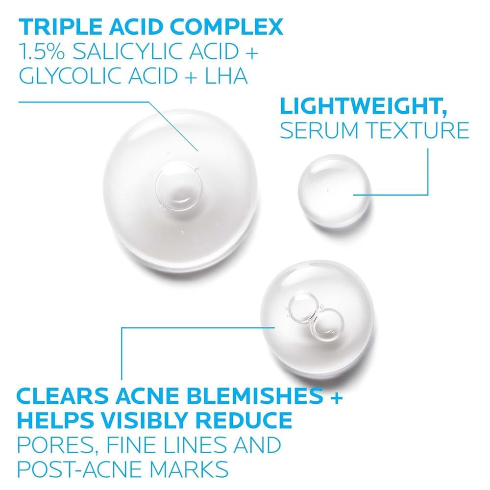 SÉRUM ÁCIDO SALICÍLICO 1.5% TRATAMIENTO ACNÉ EFFACLAR LA ROCHE-POSAY 1 OZ / 30 ML - 3