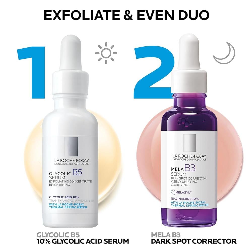 SET LA ROCHE-POSAY MELA B3 SÉRUM ANTIMANCHAS 30 ML + SÉRUM GLYCOLIC B5 30 ML - 2