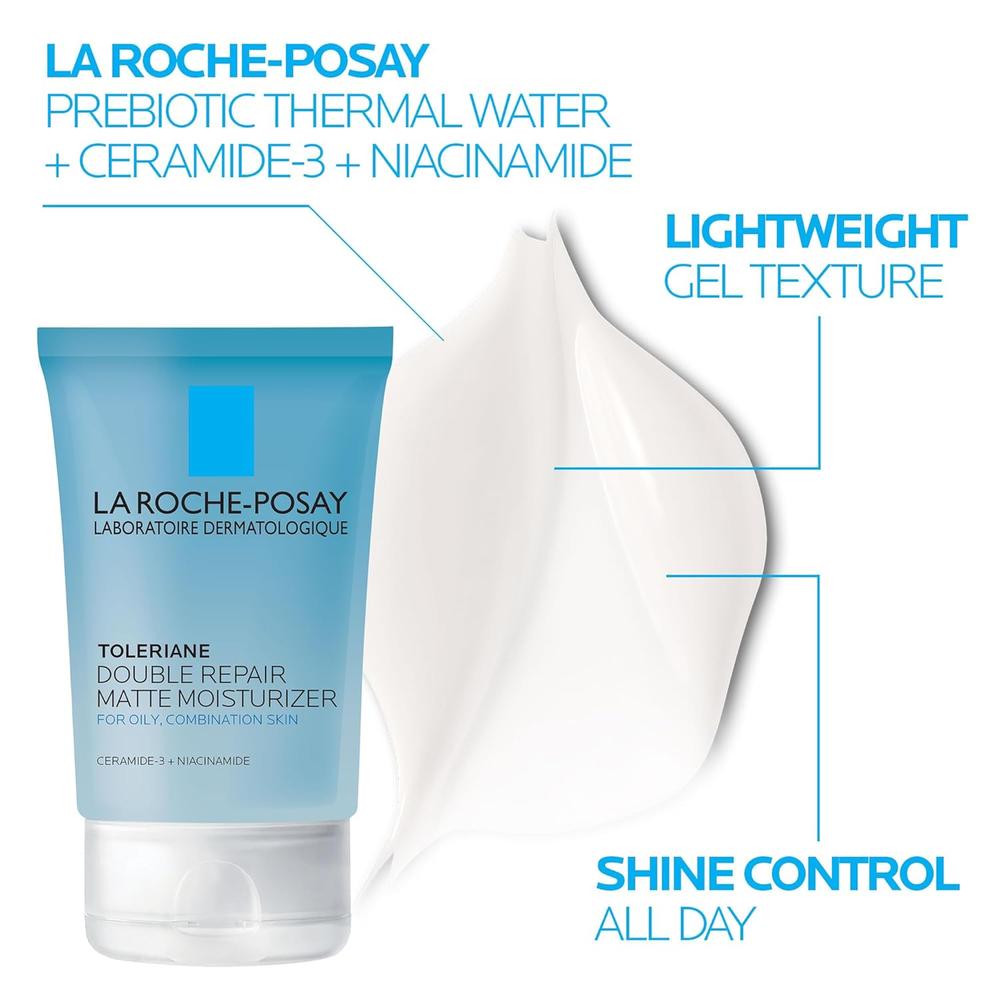 SET LA ROCHE-POSAY DOUBLE REPAIR MATTE + EFFACLAR GEL LIMPIADOR 3.4 OZ / 100 ML 2 PZS - 5