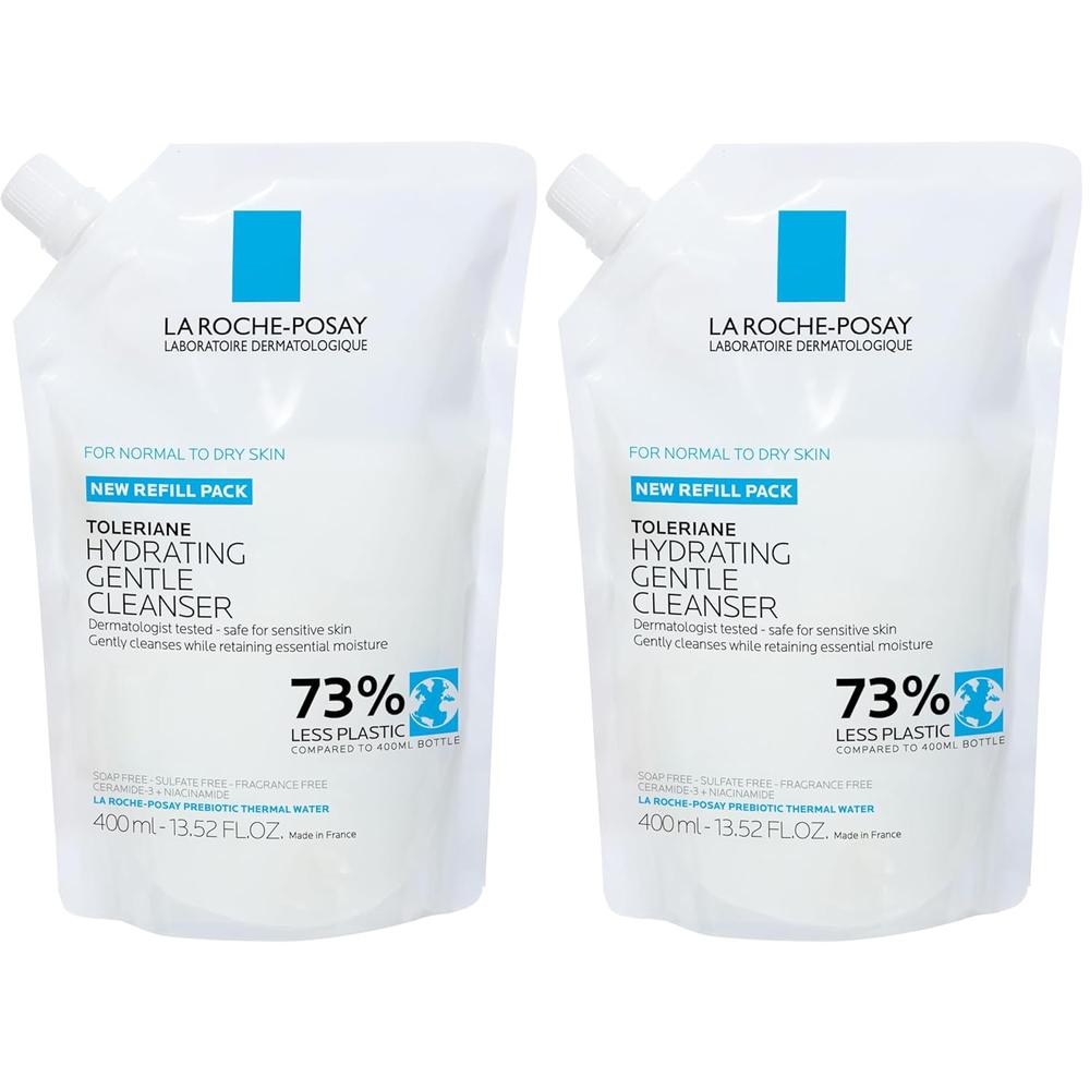 PACK 2 LA ROCHE-POSAY TOLERIANE LIMPIADOR FACIAL HIDRATANTE SUAVE 13.5 OZ / 400 ML - 1