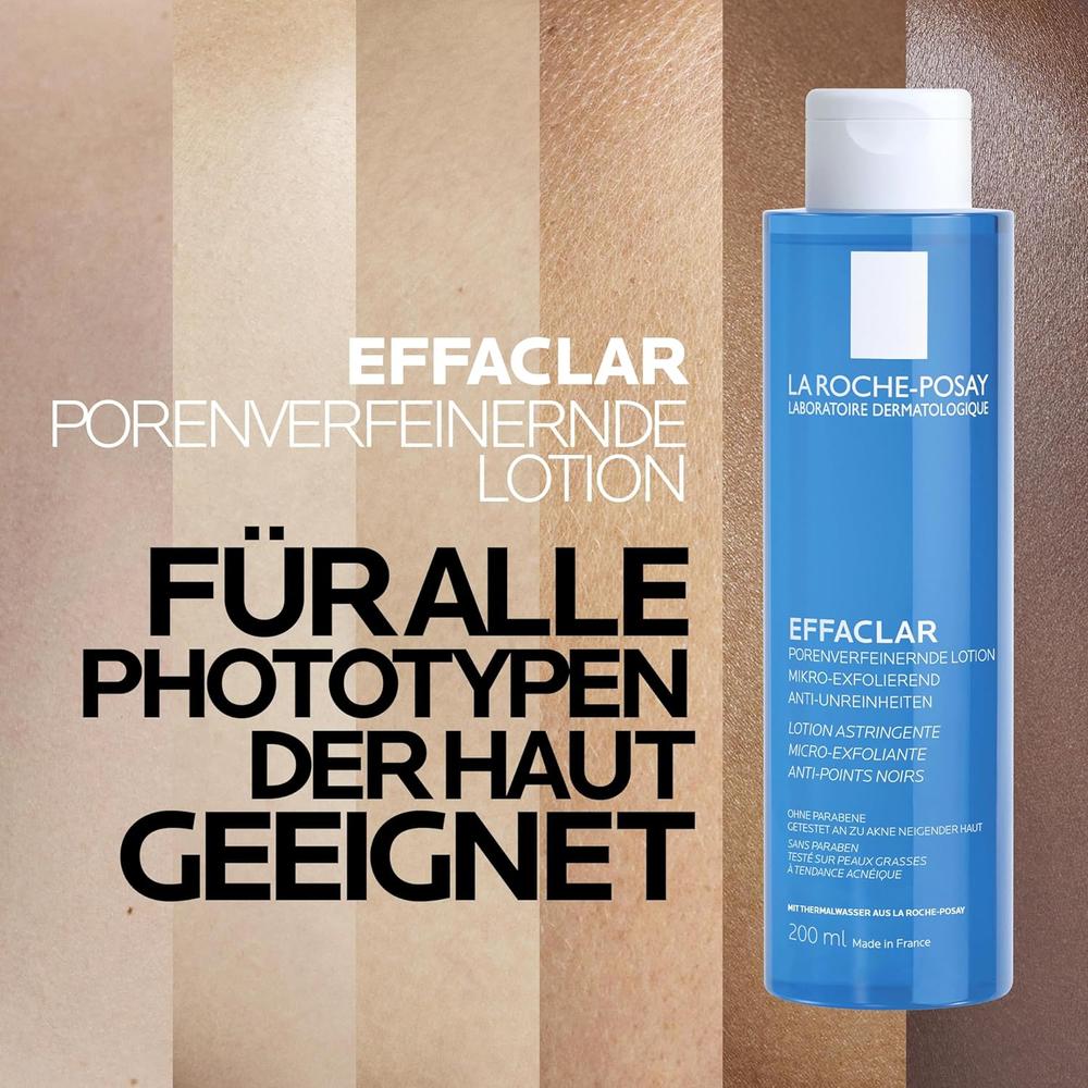 TÓNICO FACIAL ASTRINGENTE EXFOLIANTE EFFACLAR LA ROCHE-POSAY 6.76 OZ / 200 ML - 4