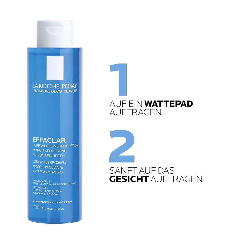 TÓNICO FACIAL ASTRINGENTE EXFOLIANTE EFFACLAR LA ROCHE-POSAY 6.76 OZ / 200 ML - 5