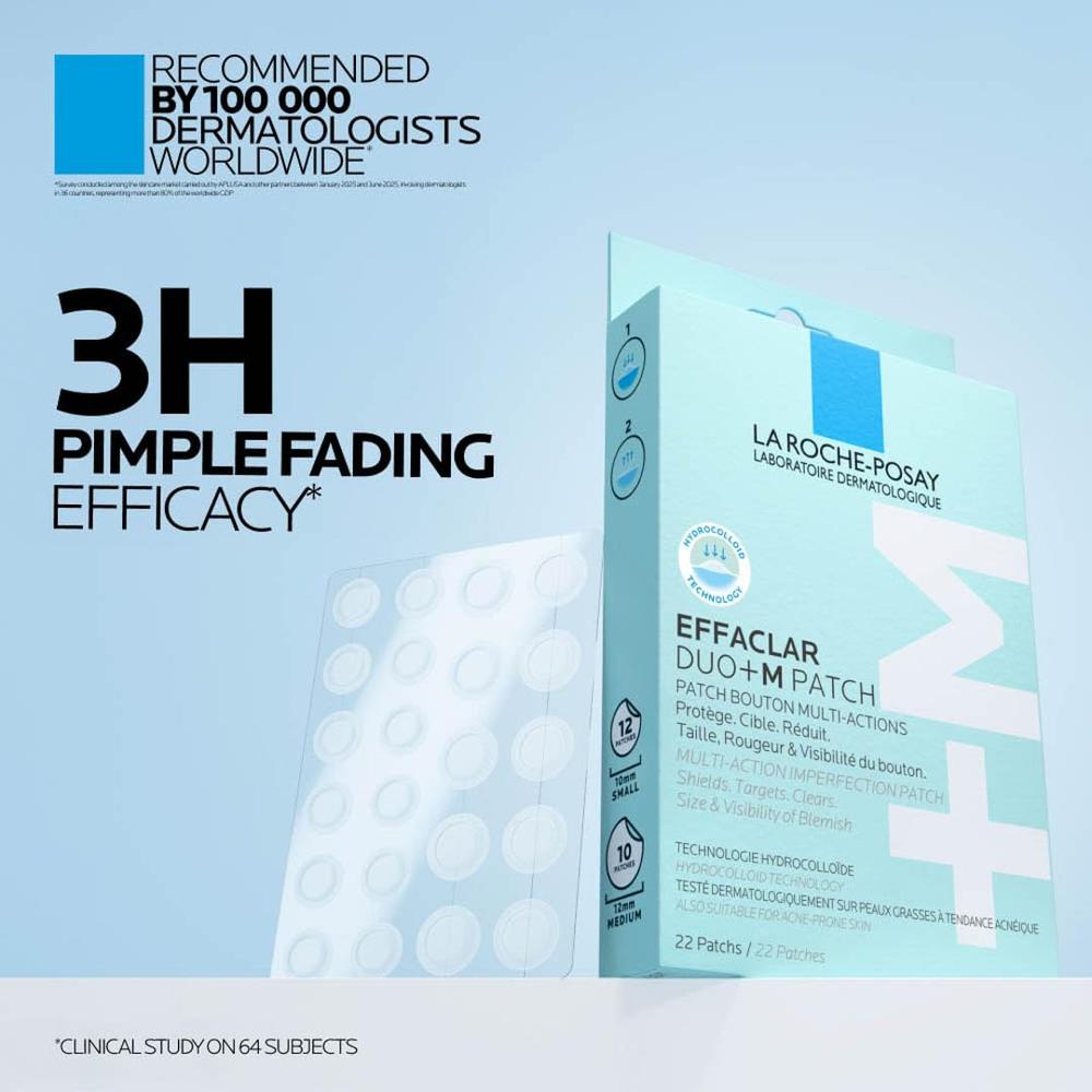 PARCHES HIDROCOLOIDES ANTIACNÉ EFFACLAR LA ROCHE-POSAY 22 UNIDADES - 2
