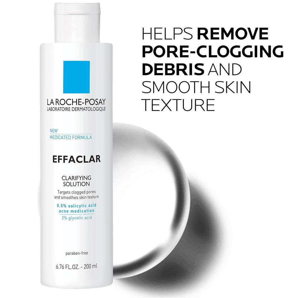 TÓNICO EXFOLIANTE ANTIACNÉ SOLUCIÓN CLARIFICANTE EFFACLAR LA ROCHE-POSAY 6.76 OZ / 200 ML - 5