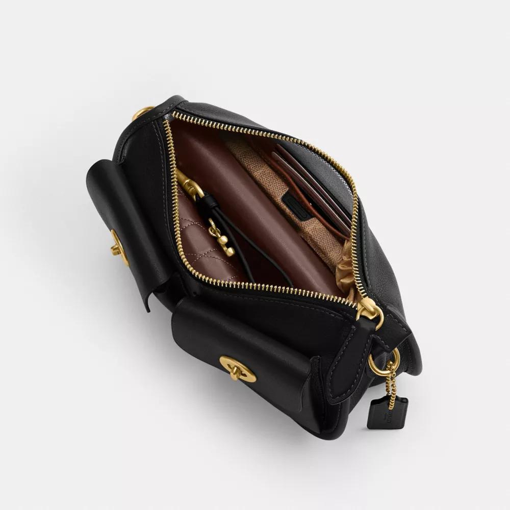 BOLSO COACH TWIN TURNLOCK WAVERLY | BRASS/ BLACK - 4