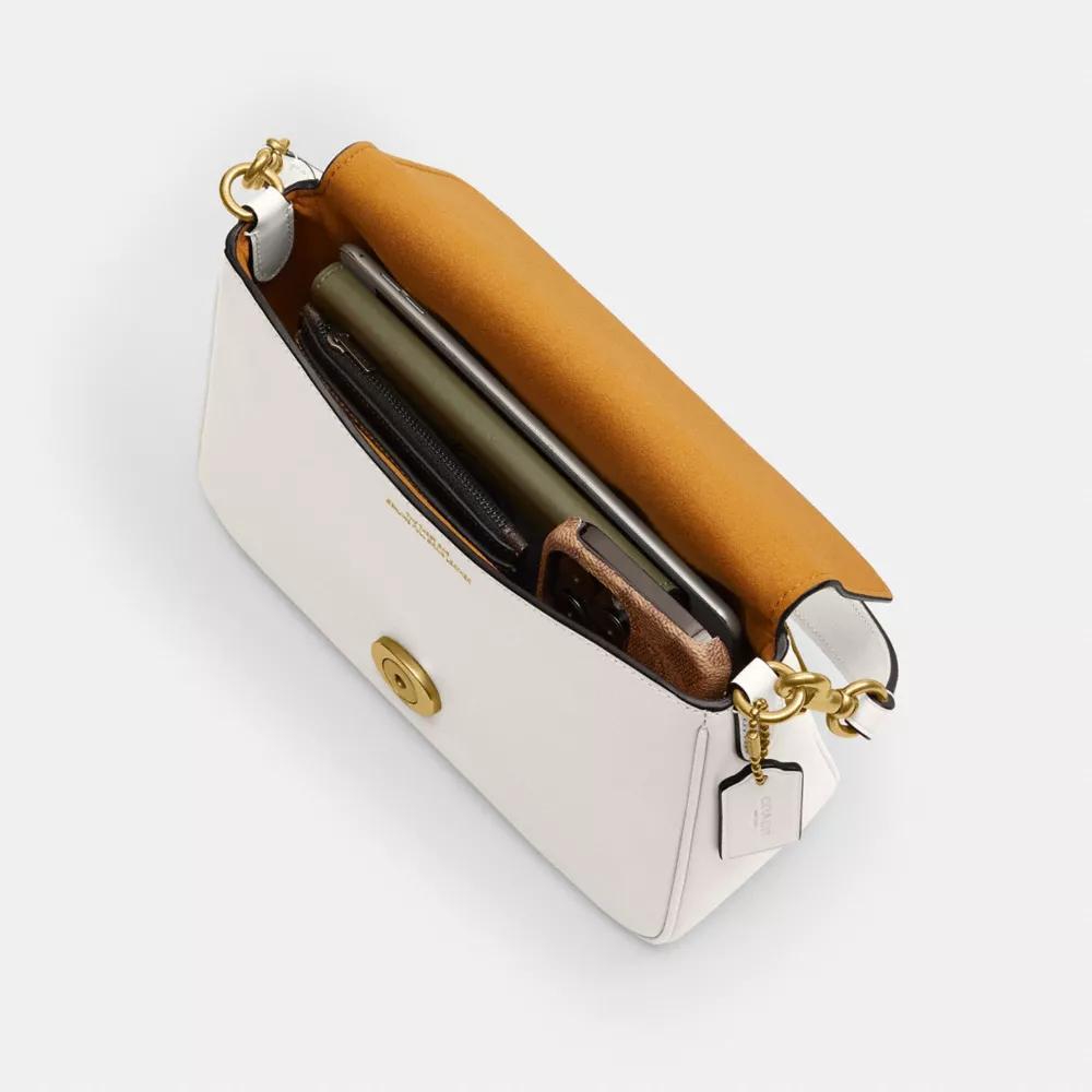 BOLSO SHOULDER COACH SOFT TABBY | BRASS/ CHALK - 4