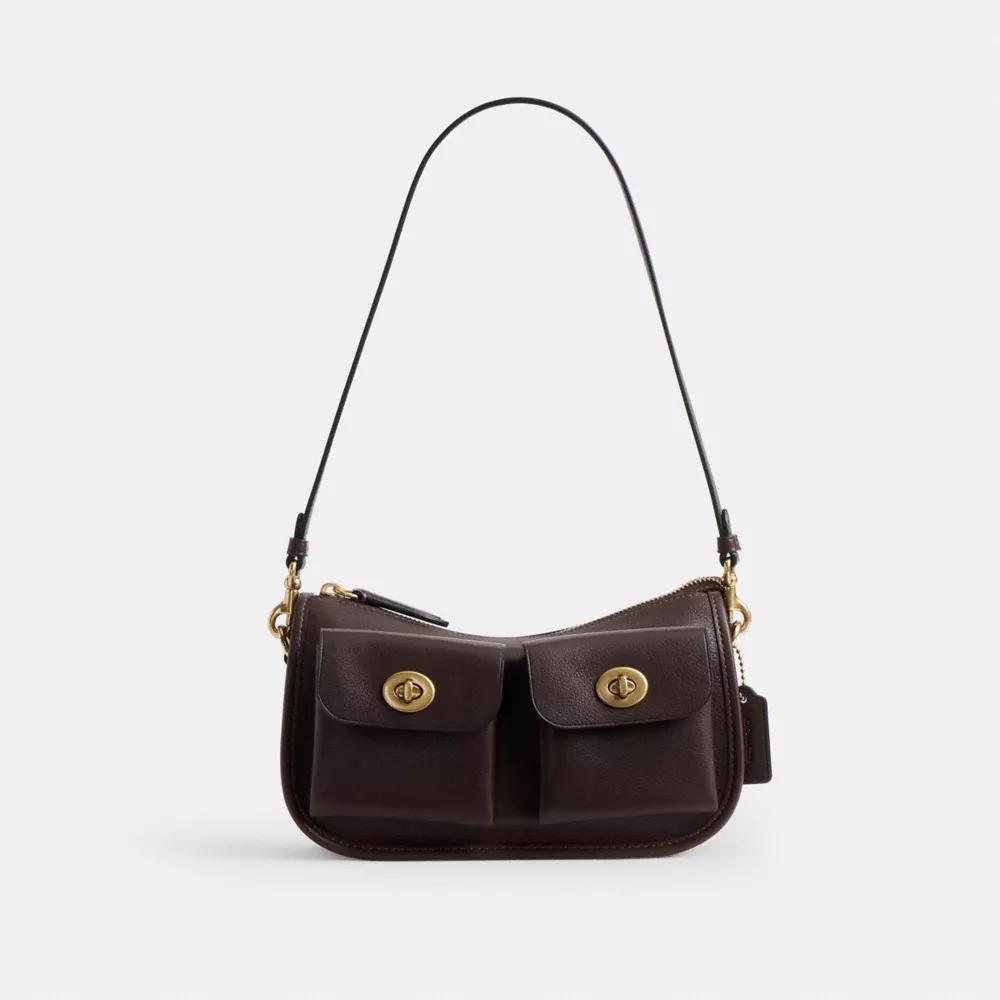 BOLSO COACH TWIN TURNLOCK WAVERLY | BRASS/ MAPLE - 1