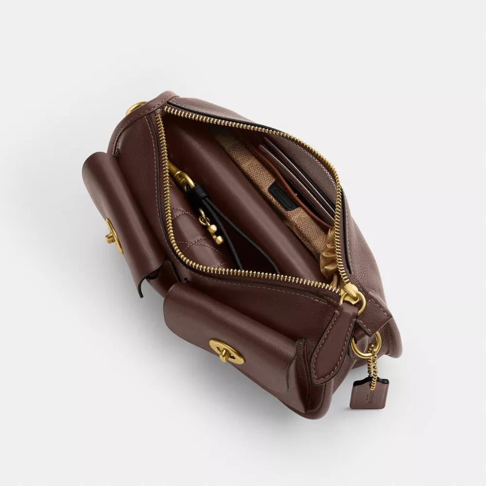 BOLSO COACH TWIN TURNLOCK WAVERLY | BRASS/ MAPLE - 4