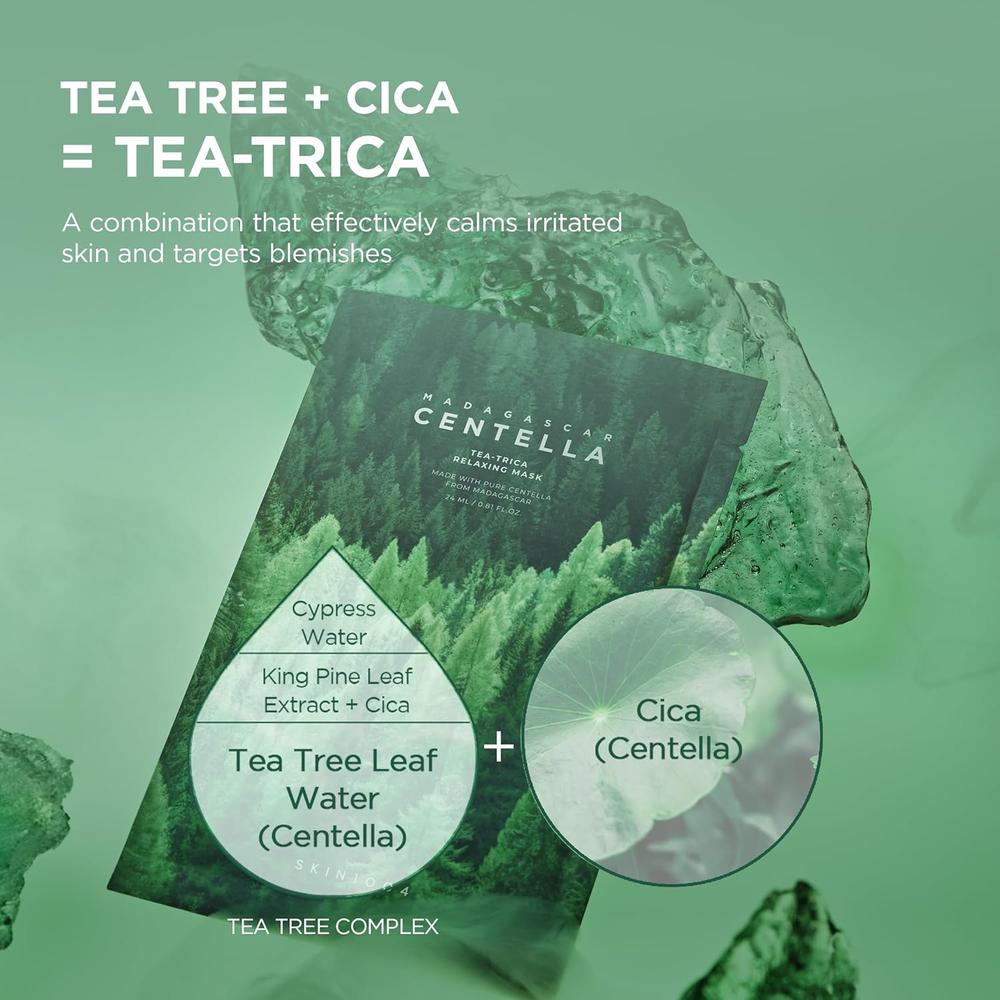MASCARILLAS FACIALES TEA-TRICA CALMANTES ANTI IMPERFECCIONES SKIN1004 | 5 X 0.81 OZ / 24 ML - 4