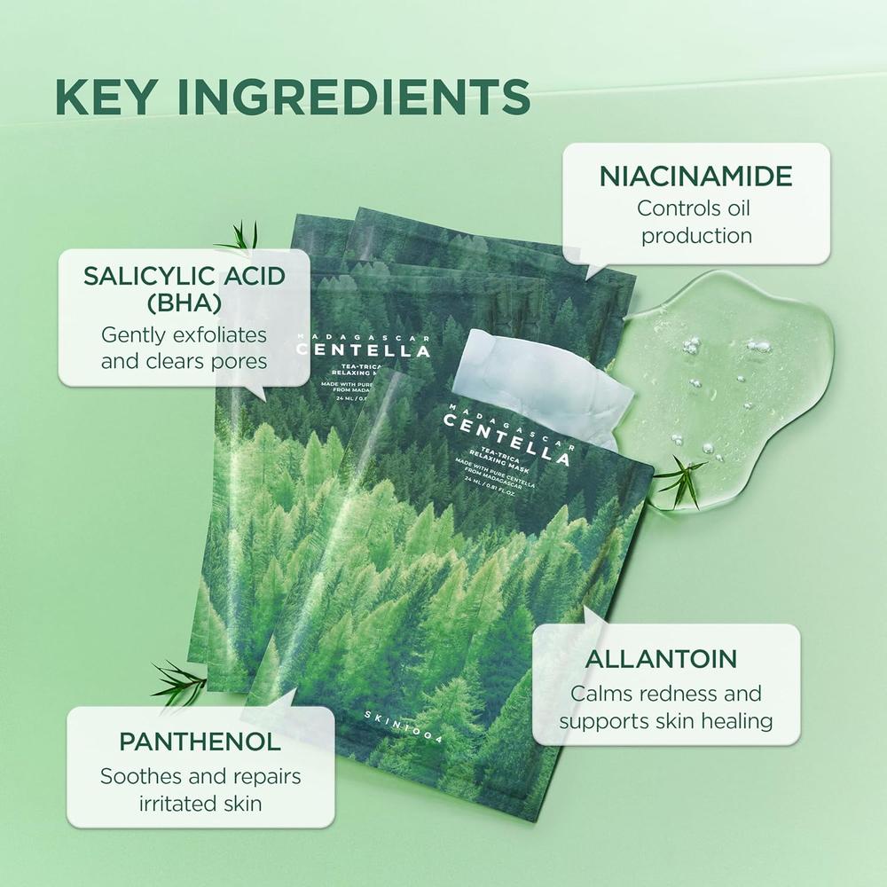 MASCARILLAS FACIALES TEA-TRICA CALMANTES ANTI IMPERFECCIONES SKIN1004 | 5 X 0.81 OZ / 24 ML - 5