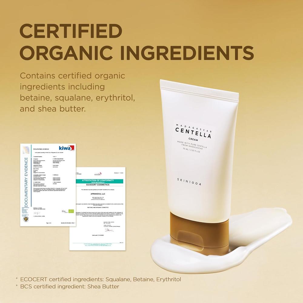 CREMA FACIAL CENTELLA MADAGASCAR HIDRATANTE CALMANTE SKIN1004 | 2.53 OZ / 75 ML - 5