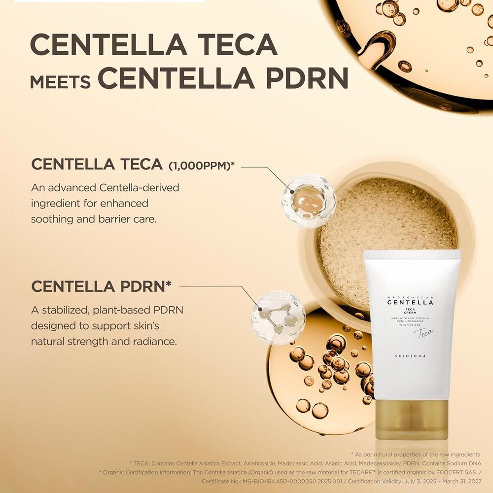 CREMA FACIAL TECA CENTELLA HIDRATANTE EQUILIBRANTE SKIN1004 | 2.53 OZ / 75 ML - 4