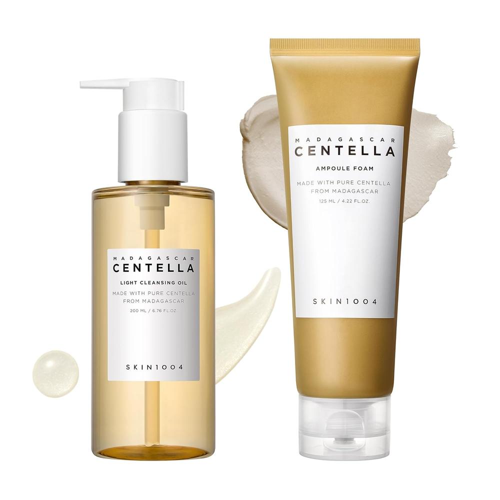 SET LIMPIEZA CENTELLA MADAGASCAR DOBLE LIMPIEZA SKIN1004 | ACEITE 200 ML + ESPUMA 120 ML - 1