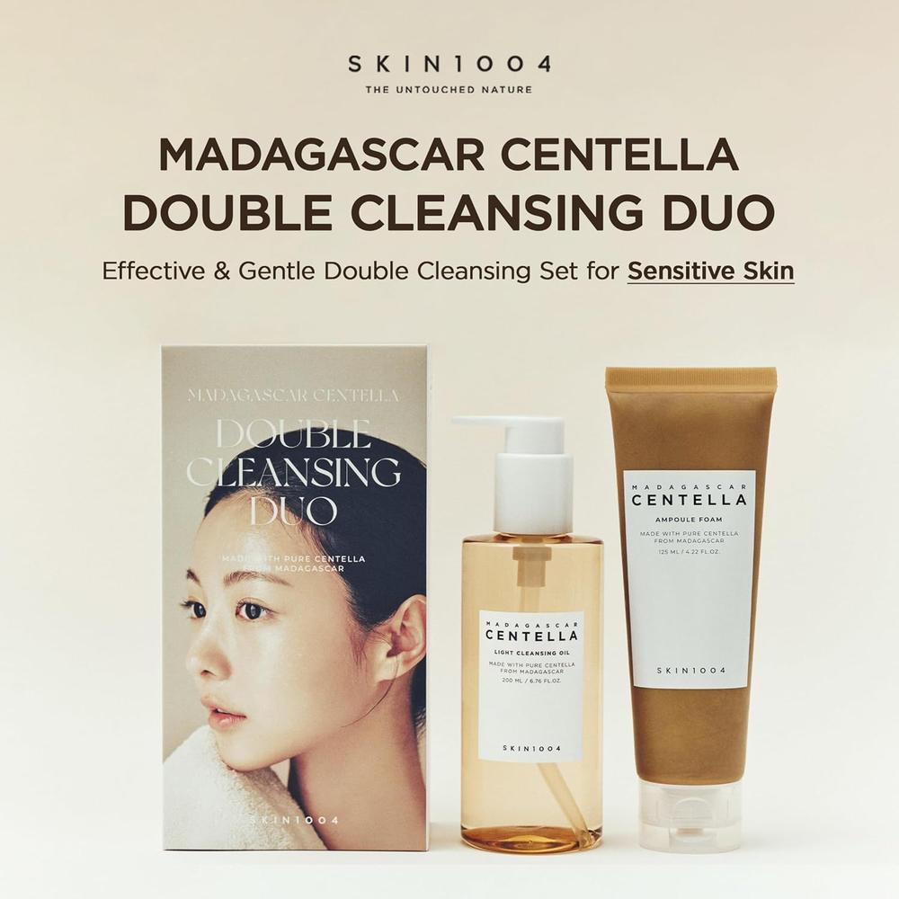 SET LIMPIEZA CENTELLA MADAGASCAR DOBLE LIMPIEZA SKIN1004 | ACEITE 200 ML + ESPUMA 120 ML - 2