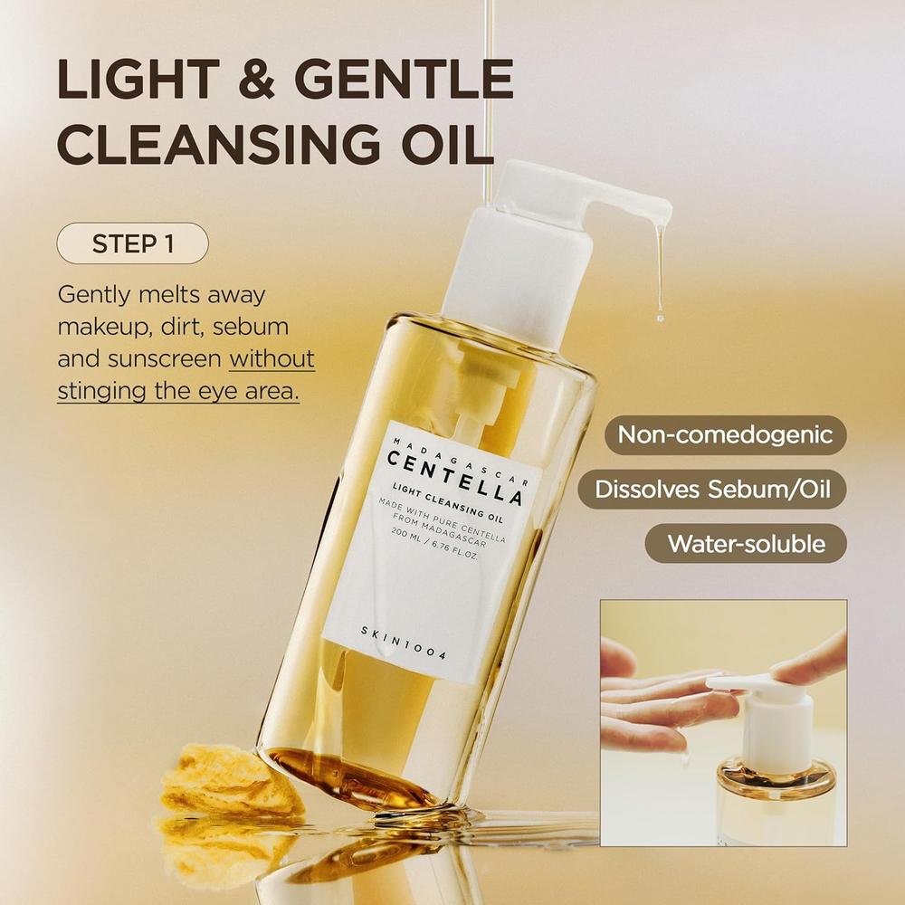 SET LIMPIEZA CENTELLA MADAGASCAR DOBLE LIMPIEZA SKIN1004 | ACEITE 200 ML + ESPUMA 120 ML - 3