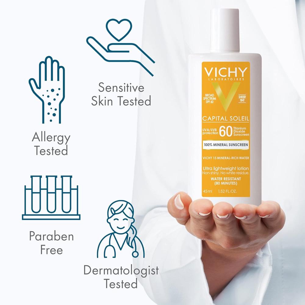 PROTECTOR SOLAR CON COLOR VICHY CAPITAL SOLEIL FPS 60 - 1.5 OZ / 40 ML - 3