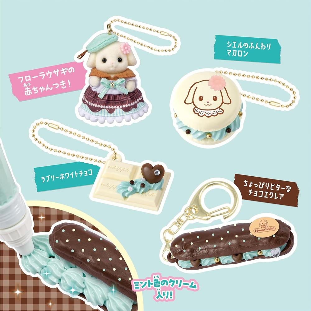KIT SYLVANIAN FAMILIES LLAVERO WHIPPLE CHOCOLATE Y MENTA - 4