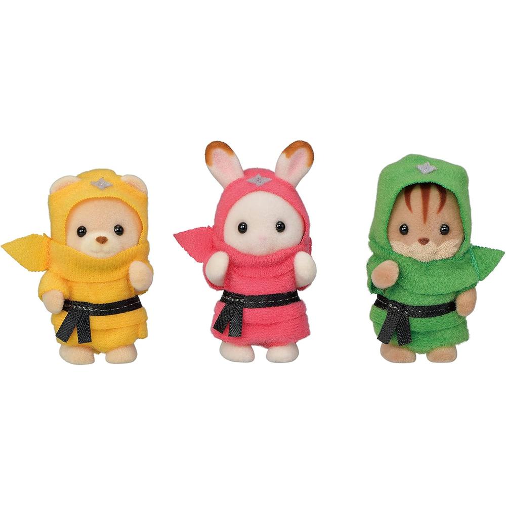 MUÑECA SYLVANIAN FAMILIES TRÍO BEBÉS NINJA C-66 - 1