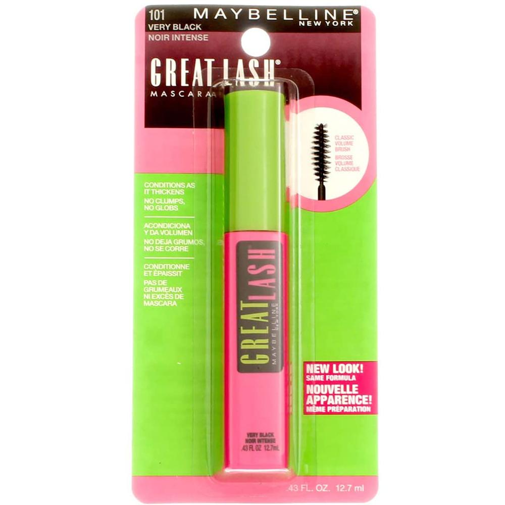 PACK 4 MÁSCARA DE PESTAÑAS GREAT LASH MAYBELLINE NEGRO INTENSO - 4
