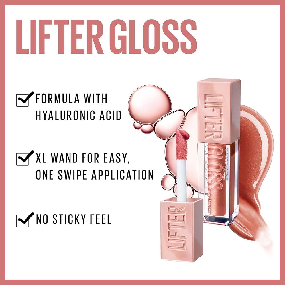 SET LABIAL + BRILLO SUPER STAY VINYL INK + LIFTER GLOSS MAYBELLINE LIPPY + OPAL - 7