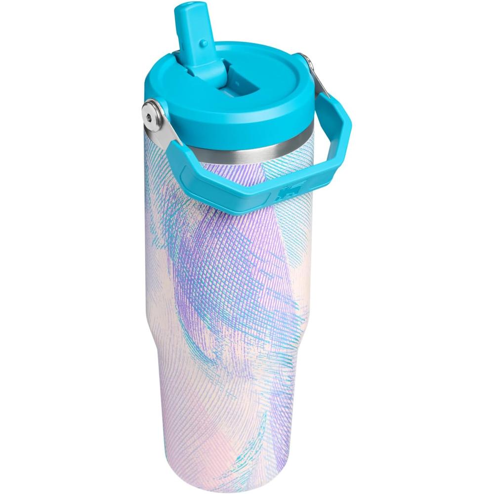 STANLEY ICEFLOW 2.0 FLIP STRAW TOMATODO CON ASA 30 OZ / 887 ML | SEA GLASS PLUME - 4