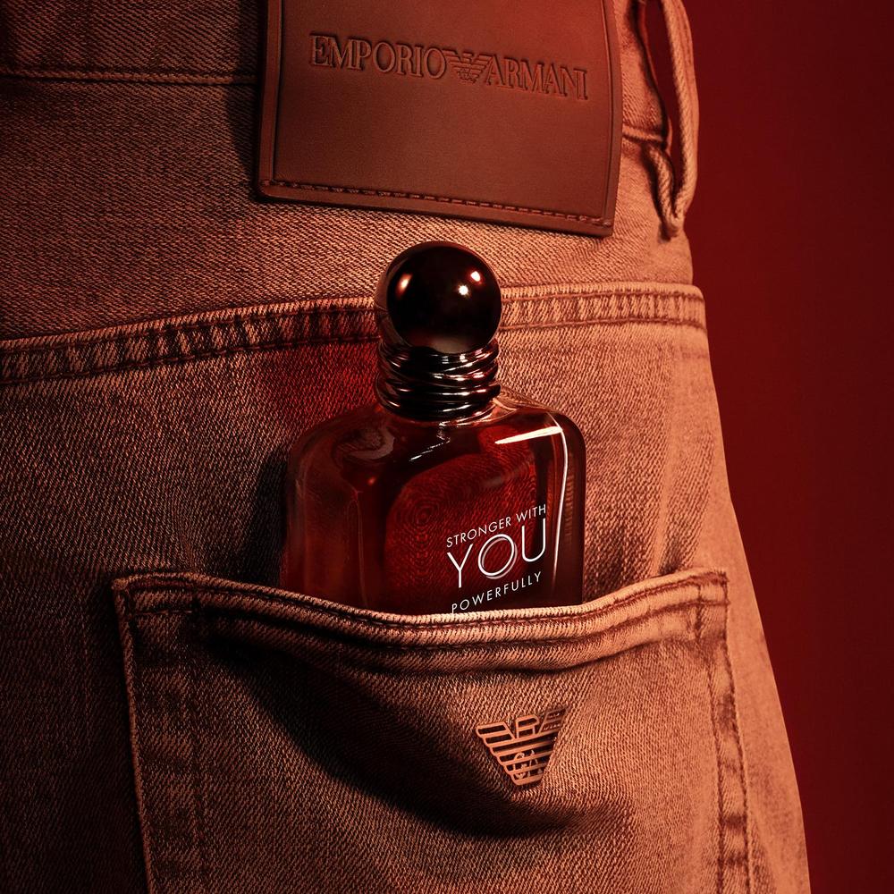 PERFUME ARMANI STRONGER WITH YOU POWERFULLY HOMBRE 0.3 OZ / 10 ML - 5