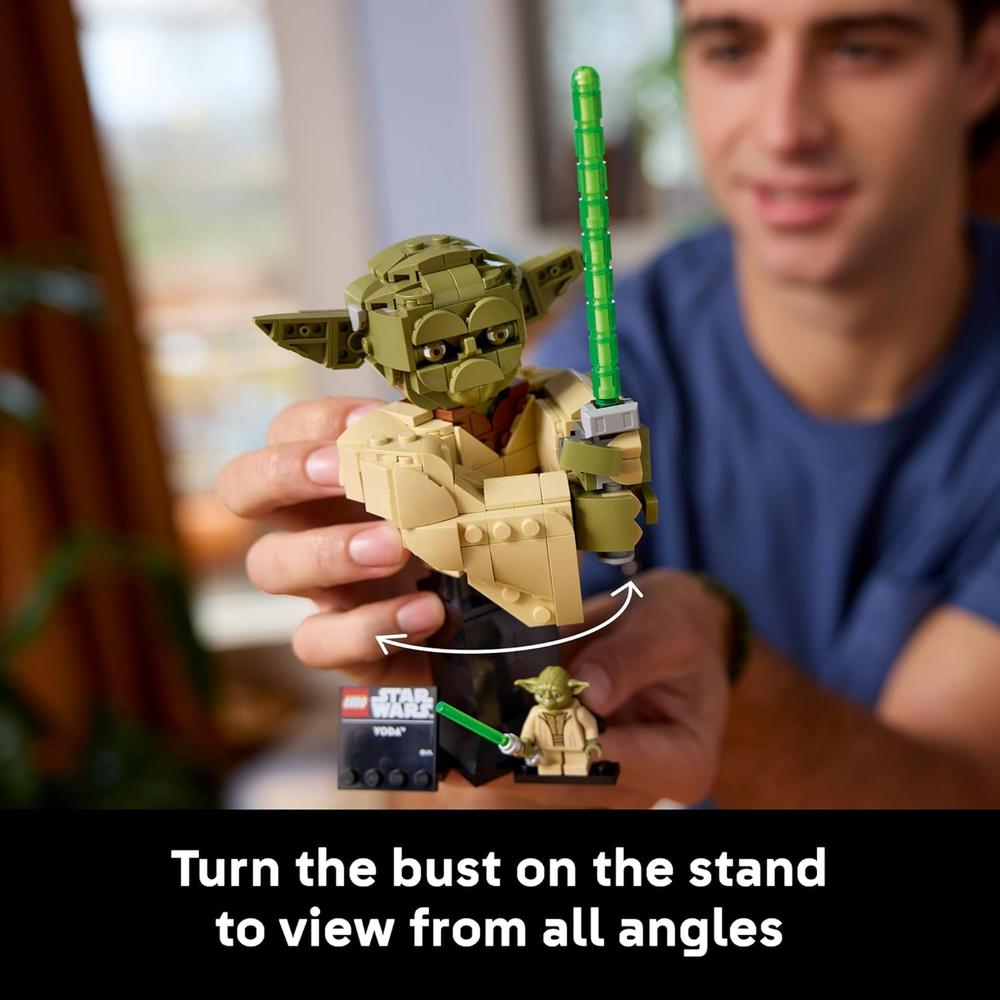 LEGO STAR WARS : BUSTO DE YODA CON SABLE DE LUZ 75438 - 6