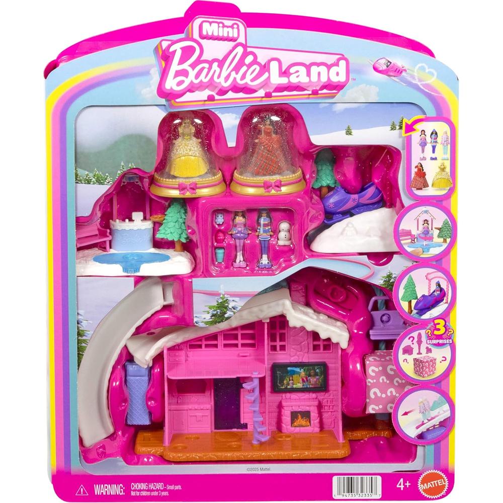 BARBIE MINI BARBIELAND PACK NAVIDAD 6 MUÑECAS Y SETS DE NIEVE - 1