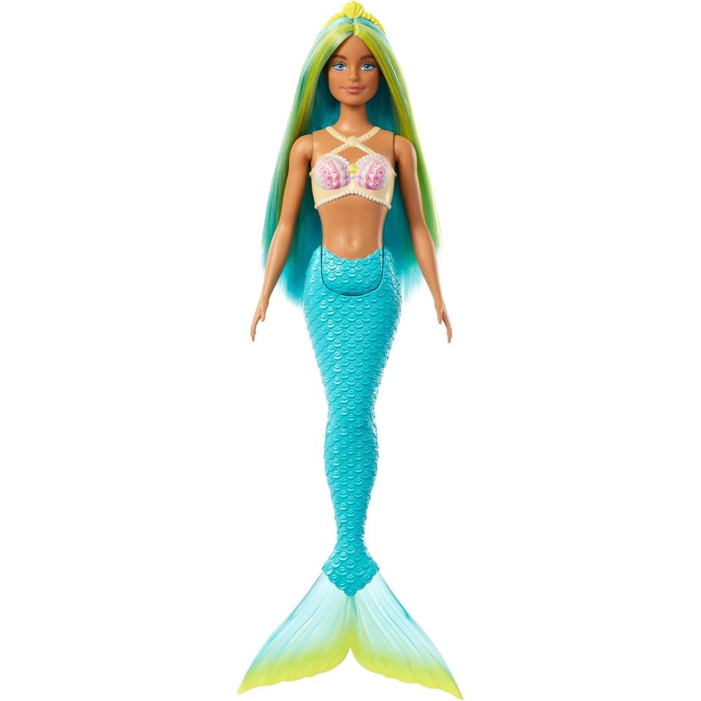 BARBIE MUÑECA SIRENA CABELLO AZUL COLA TURQUESA - 1