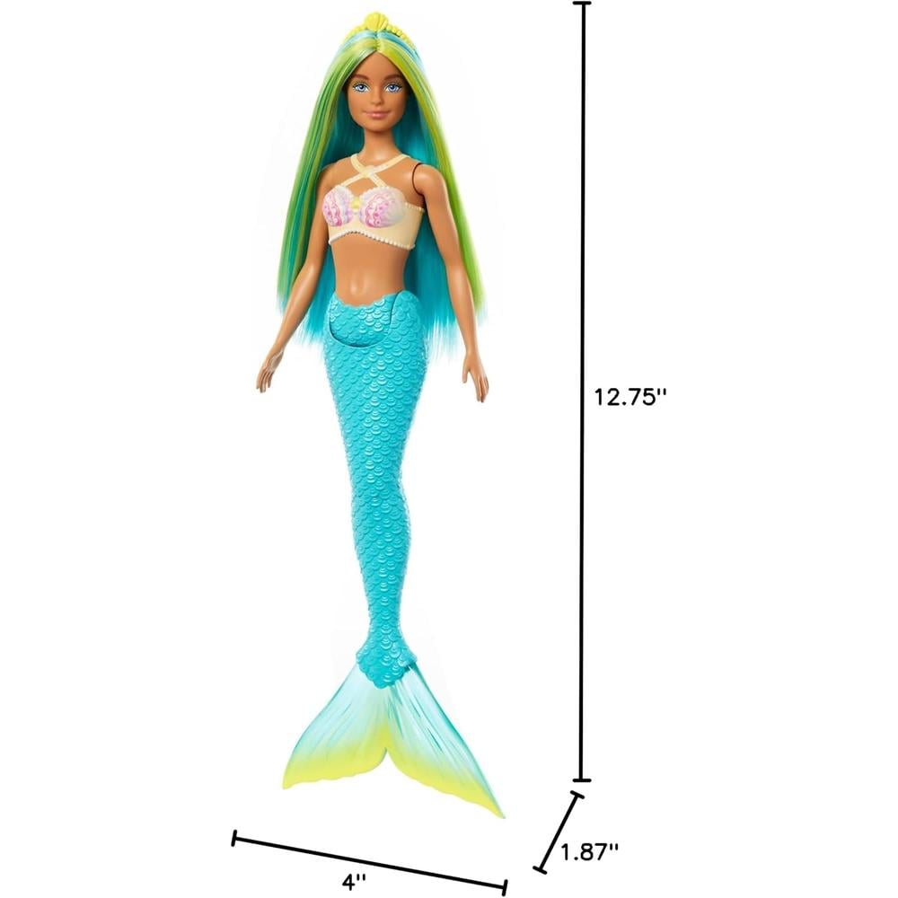 BARBIE MUÑECA SIRENA CABELLO AZUL COLA TURQUESA - 3