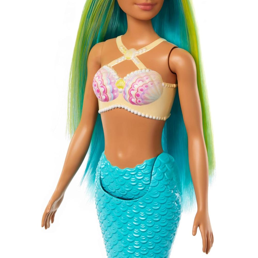 BARBIE MUÑECA SIRENA CABELLO AZUL COLA TURQUESA - 4