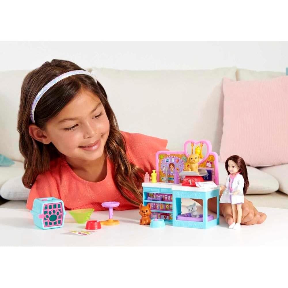 BARBIE CHELSEA VETERINARIA SET MASCOTAS - 2