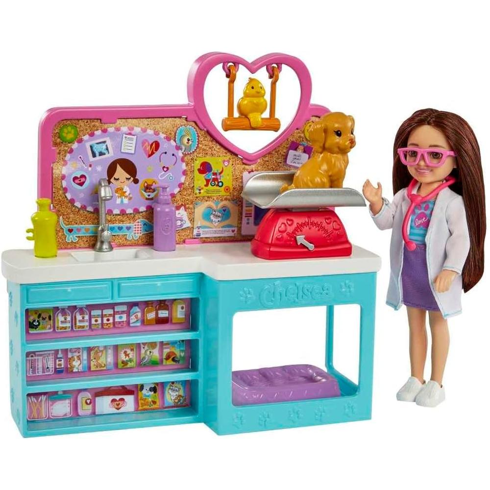 BARBIE CHELSEA VETERINARIA SET MASCOTAS - 3