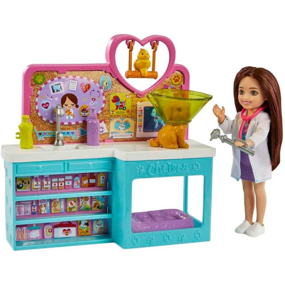 BARBIE CHELSEA VETERINARIA SET MASCOTAS - 4