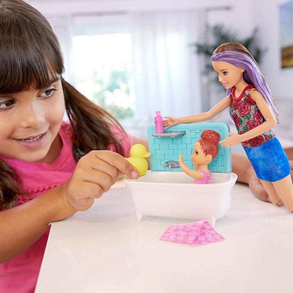 BARBIE SKIPPER SET BAÑO BABYSITTERS INC MORENA - 2
