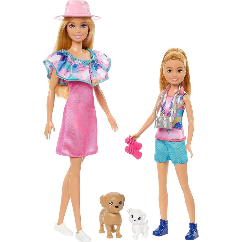 BARBIE Y STACIE SET MUÑECAS CON 2 PERROS Y ACCESORIOS VERANO - 1