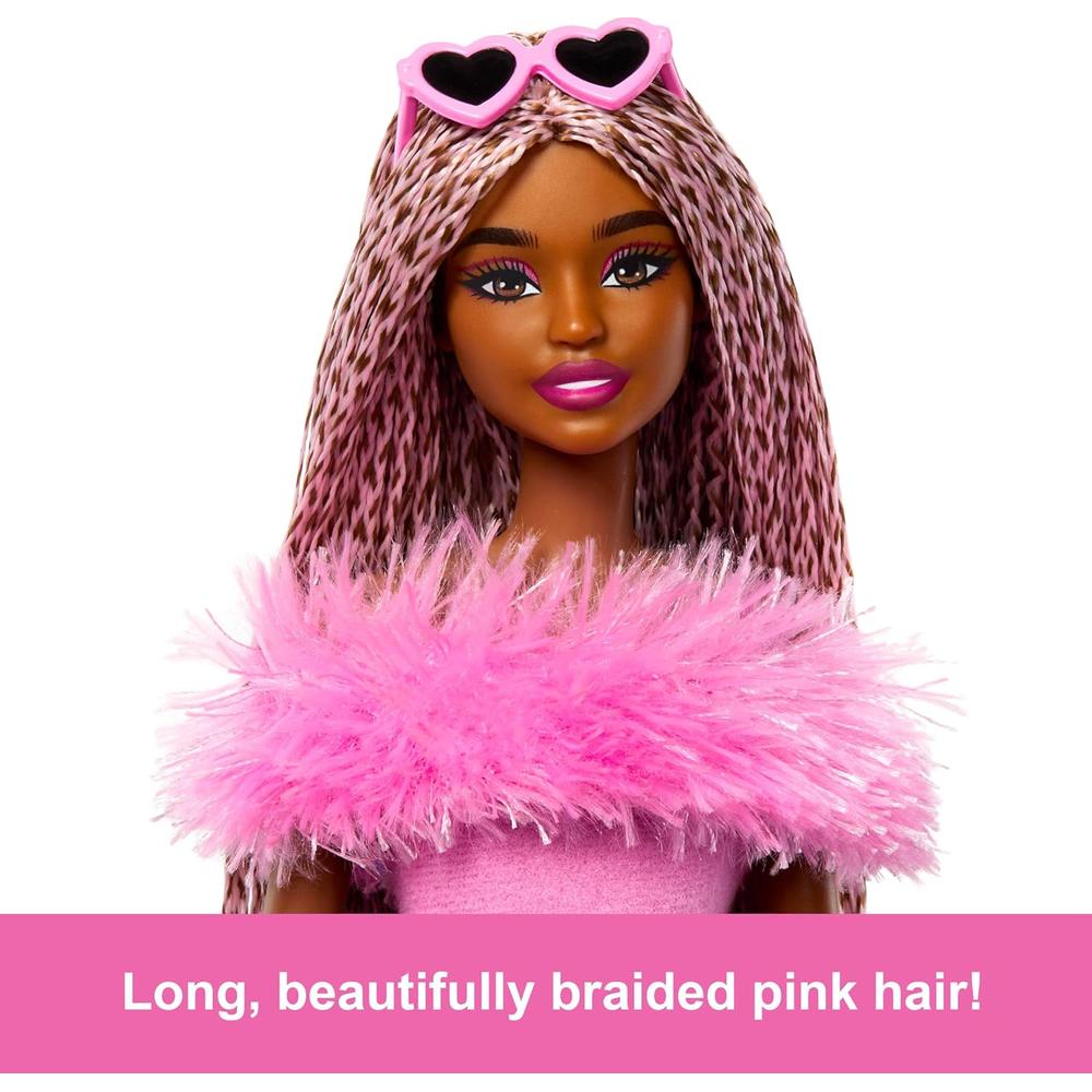 BARBIE DELUXE ESTILO 4 BARBIECORE CON TRENZAS ROSA Y MARRÓN - 3